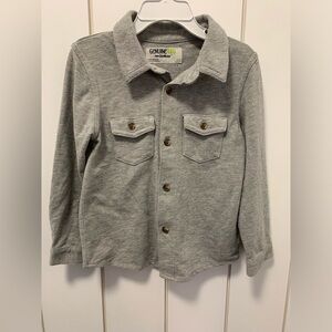 ❤️3/$10 Gray Button Down Shirt with Collared Neckline and Long Sleeves